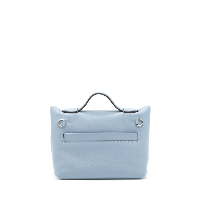 Hermes Mini 24/24 2424-21 Bag Swift/ Evercolor Blue Line SHW Stamp Z