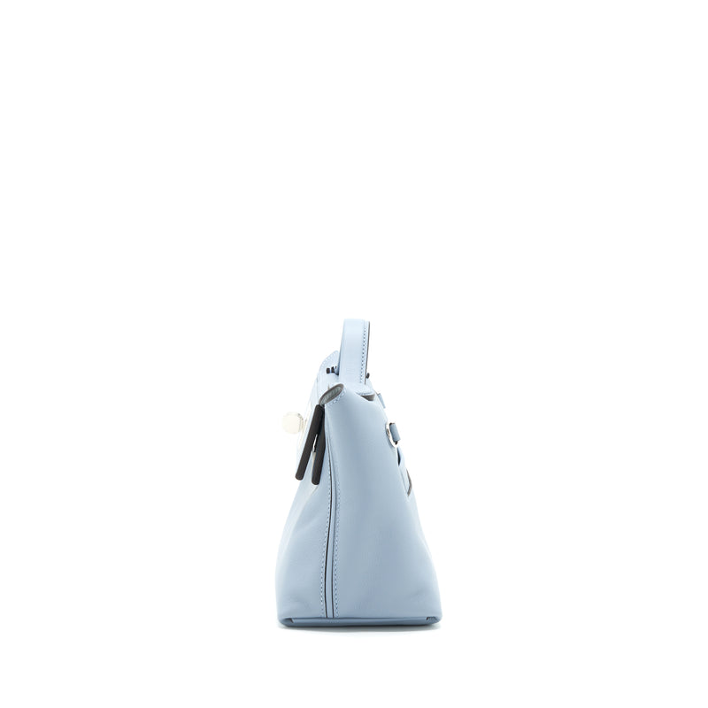 Hermes Mini 24/24 2424-21 Bag Swift/ Evercolor Blue Line SHW Stamp Z