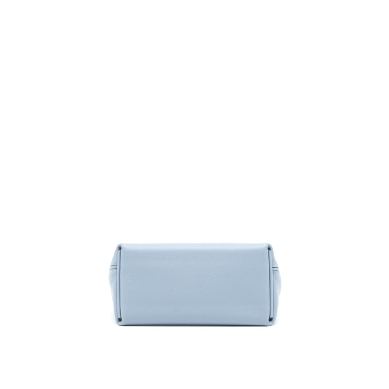 Hermes Mini 24/24 2424-21 Bag Swift/ Evercolor Blue Line SHW Stamp Z