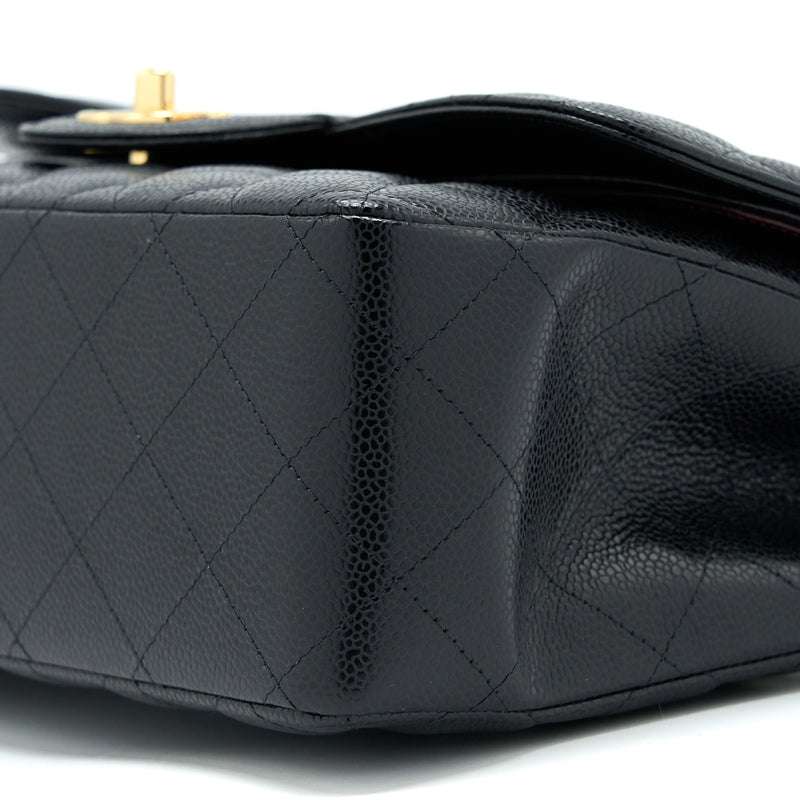 Chanel Classic Jumbo Double Flap Caviar Black GHW (Microchip)