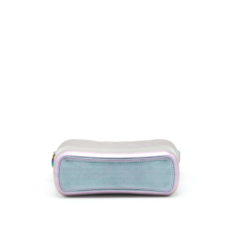 Chanel Large Gabrielle Hobo Lambskin/Calfskin Iridescent Purple Rainbow Colour Multicolour Hardware
