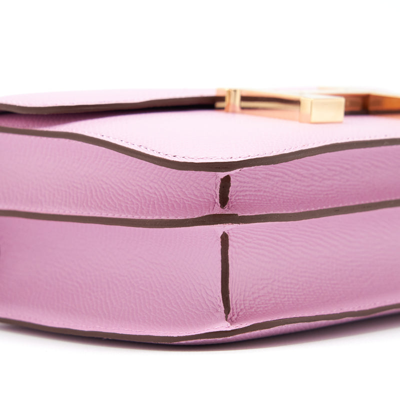 Hermes Mini Constance Epsom X9 Mauve Sylvestre RGHW Stamp Z