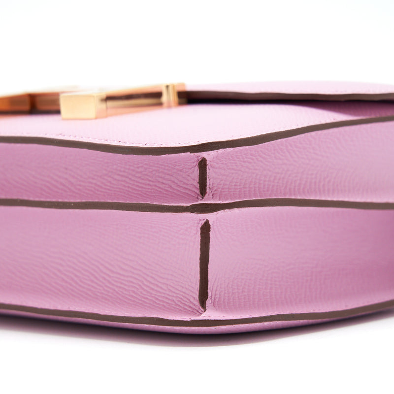Hermes Mini Constance Epsom X9 Mauve Sylvestre RGHW Stamp Z