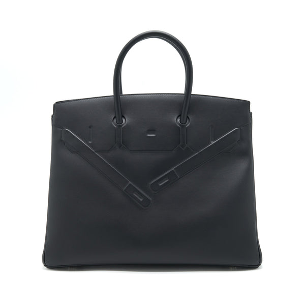 Hermes Shadow Birkin 35 Swift Black SHW Stamp Y