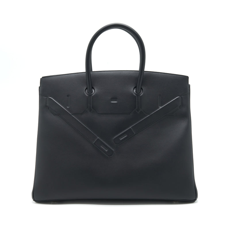 Hermes Shadow Birkin 35 Swift Black SHW Stamp Y
