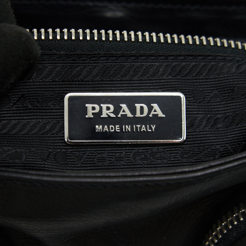 PRADA Long Shoulder Bag in Black SHW