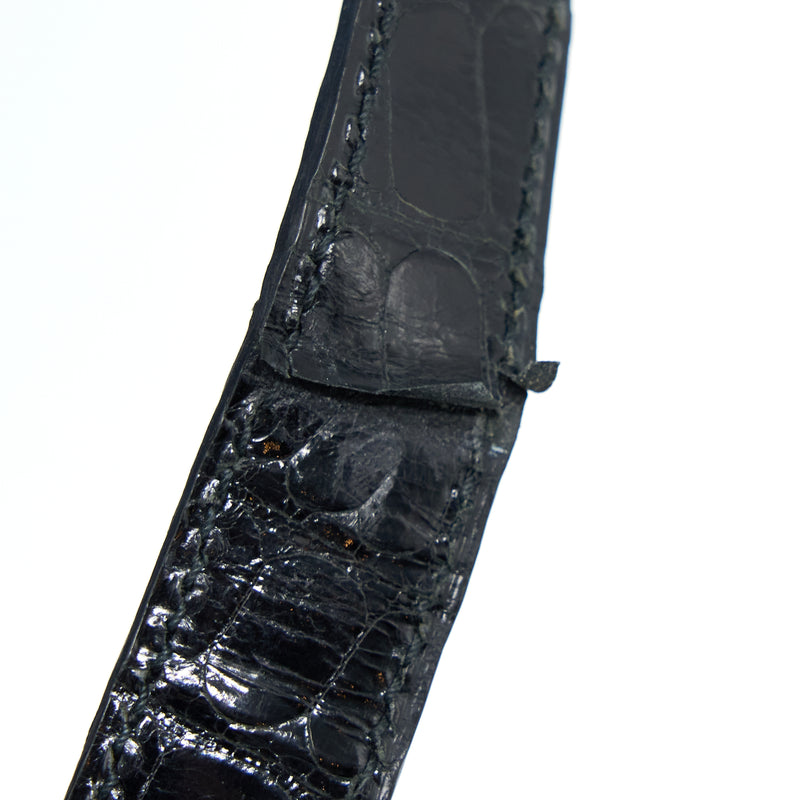Hermes Constance 24 Shiny Alligator Leather Black GHW Stamp X