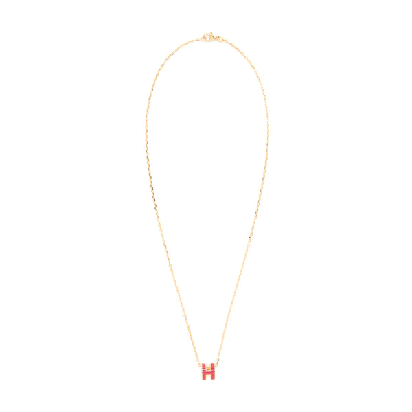 Hermes mini Pop H Pendant Rose Laque RGHW