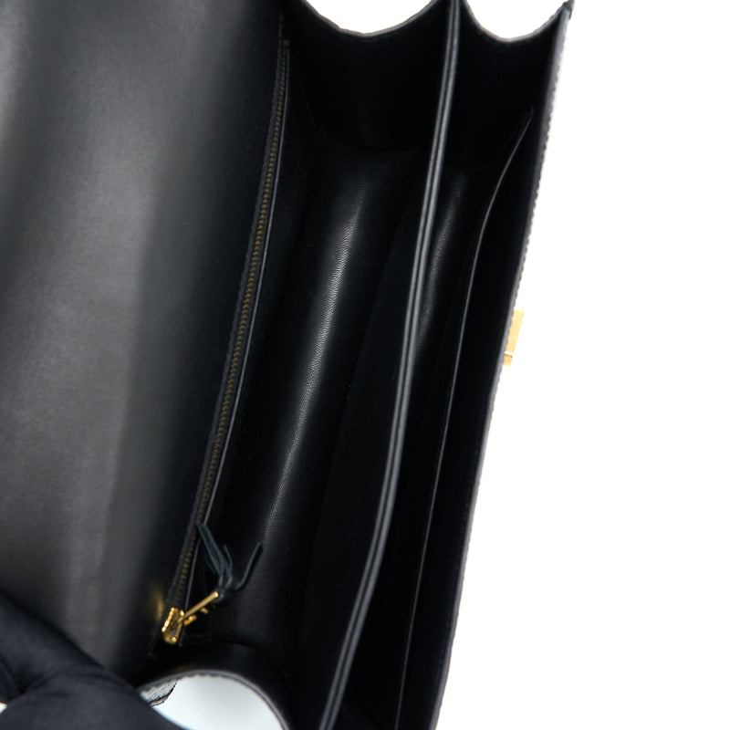 Hermes Constance 24 Shiny Alligator Leather Black GHW Stamp X