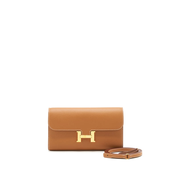 Hermes Constance To Go Epsom Gold GHW Stamp Z