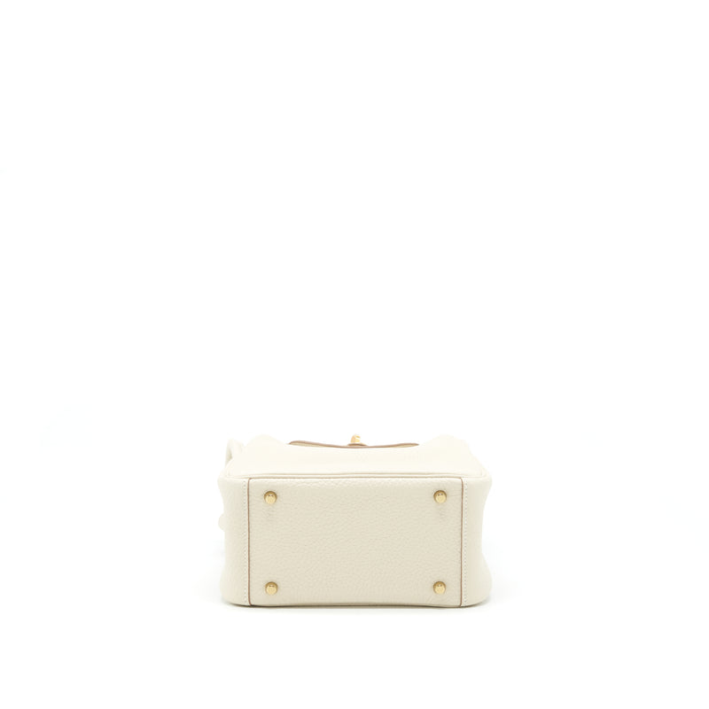 Hermes Mini Lindy Clemence Craie GHW Stamp Z