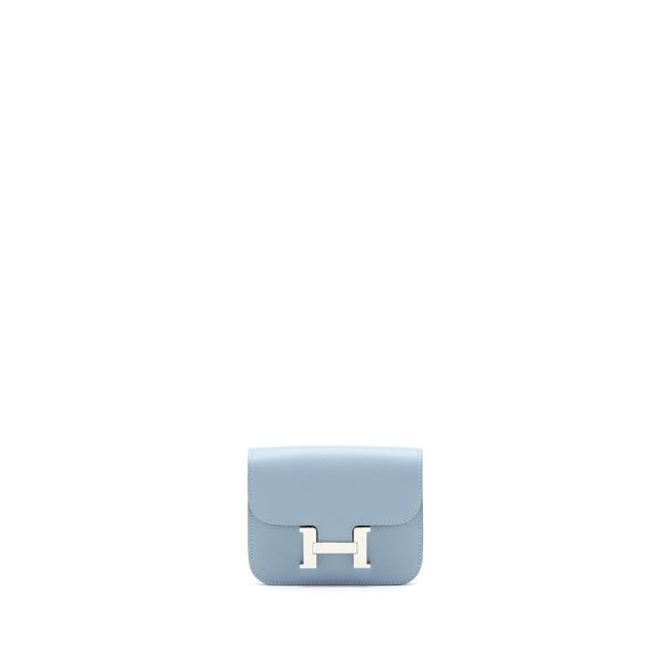 Hermes Constance Slim Evercolor J7 Blue Line SHW Stamp Z