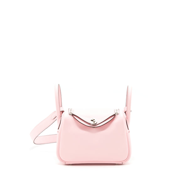 Hermes Mini Lindy Swift 3Q Rose Sakura SHW Stamp Z