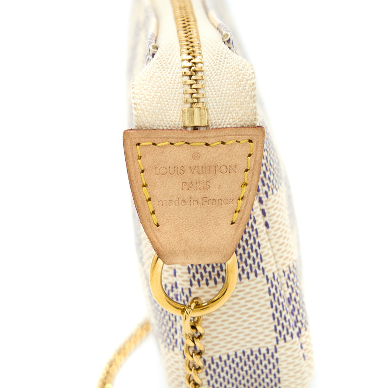 Louis Vuitton Mini Pochette Damier Azur Canvas GHW