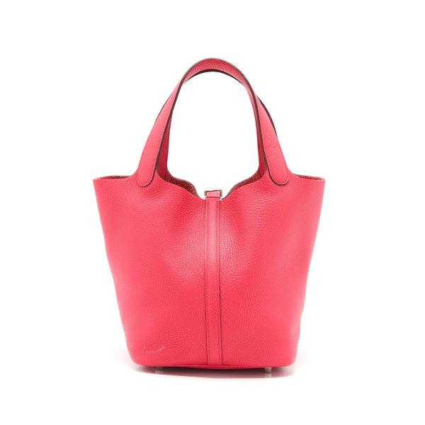 Hermes Picotin 22 Clemence Rose Extreme SHW Stamp D