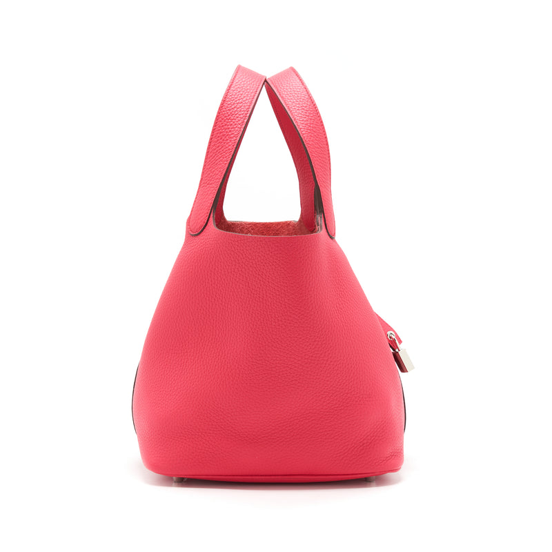 Hermes Picotin 22 Clemence Rose Extreme SHW Stamp D