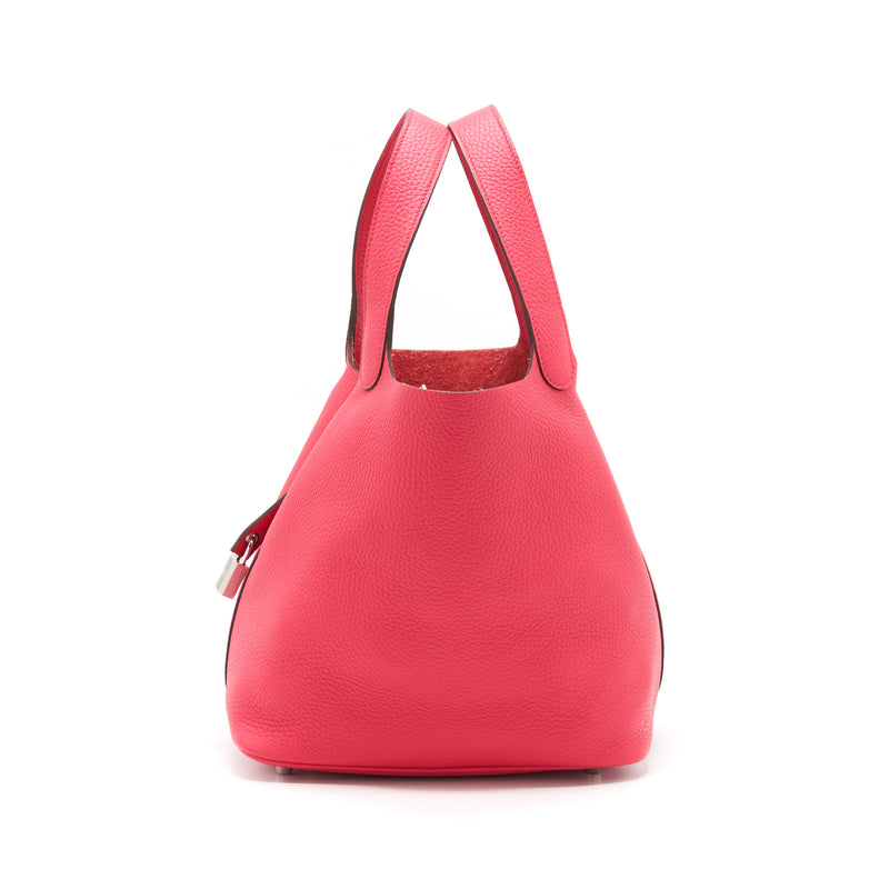 Hermes Picotin 22 Clemence Rose Extreme SHW Stamp D
