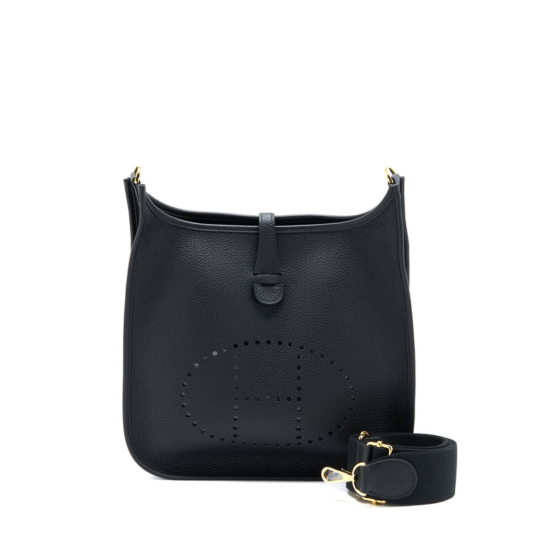 Hermes Evelyn 29 Clemence Black GHW Stamp U