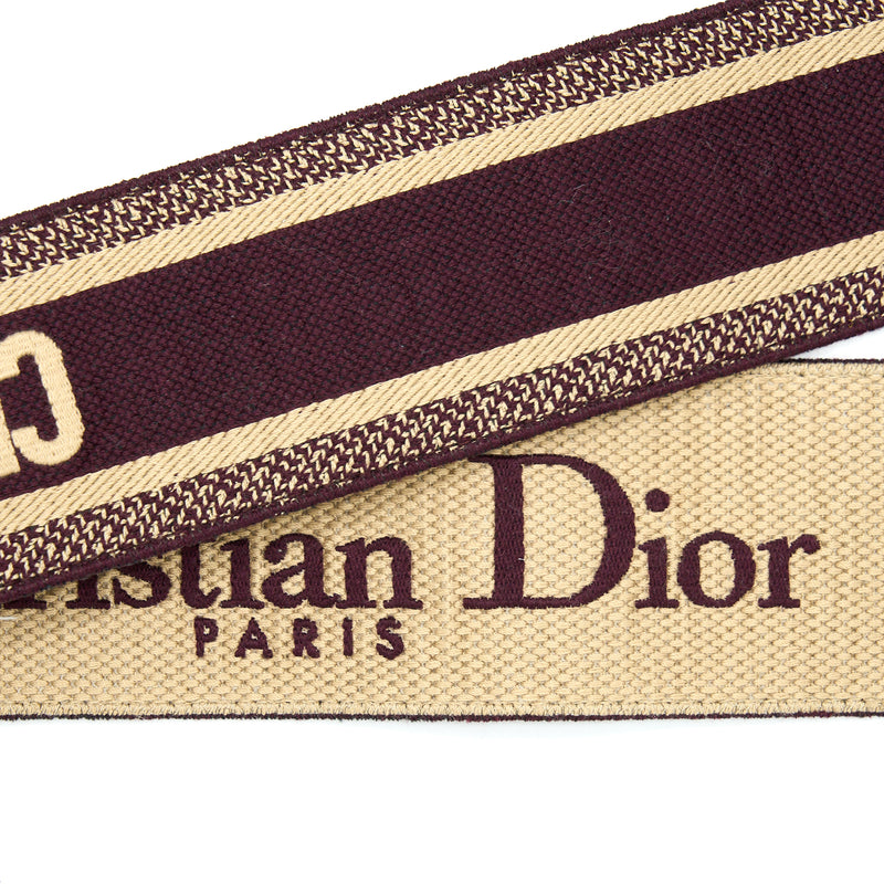 Dior Shoulder Strap Burgundy/Multicolour GHW