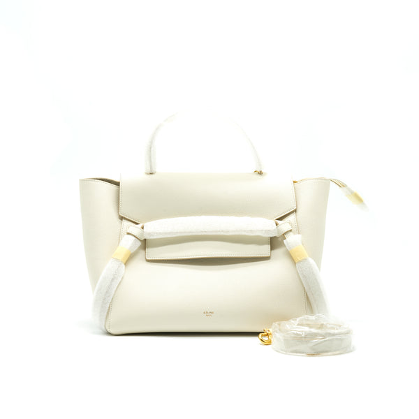 Celine Mini Belt Bag White with GHW