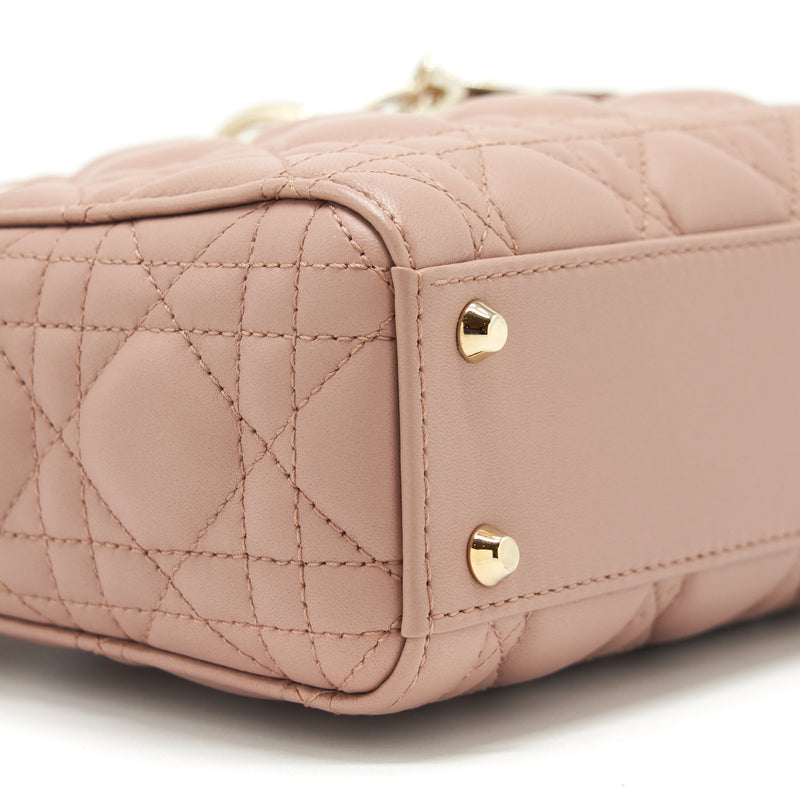 Dior Mini Lady Dior Lambskin Pink GHW