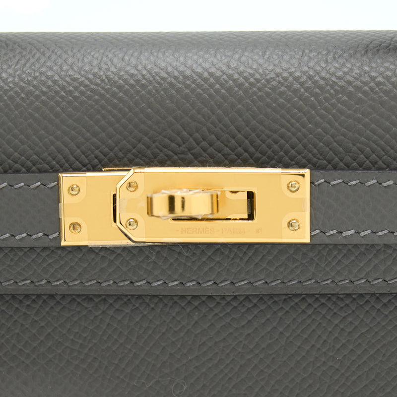 Hermes Mini Kelly Epsom 0L Gris Meyer GHW Stamp U