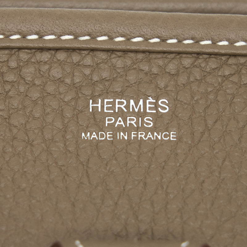 Hermes Evelyne 29 Clemence Etoupe SHW Stamp U