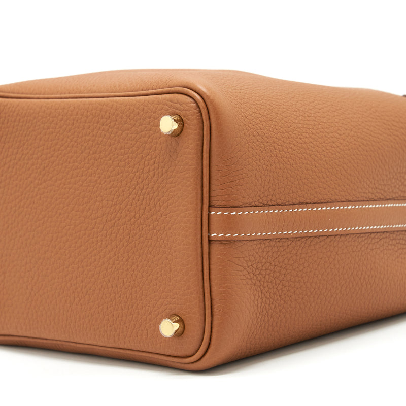 Hermes Picotin 18 Clemence Gold GHW Stamp U
