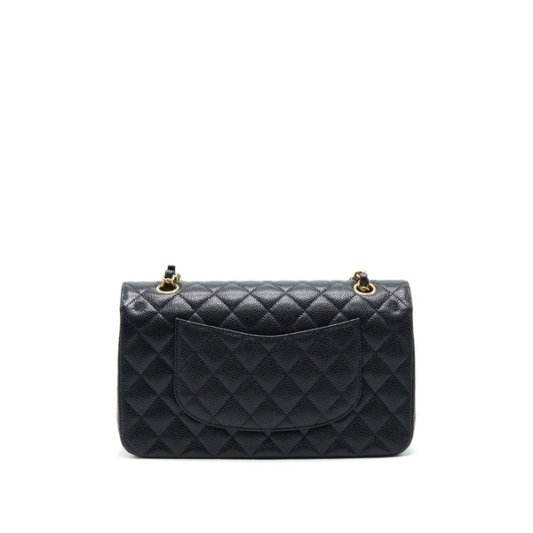 Chanel Medium Classic Double Flap 25cm Caviar Black GHW (Microchip)