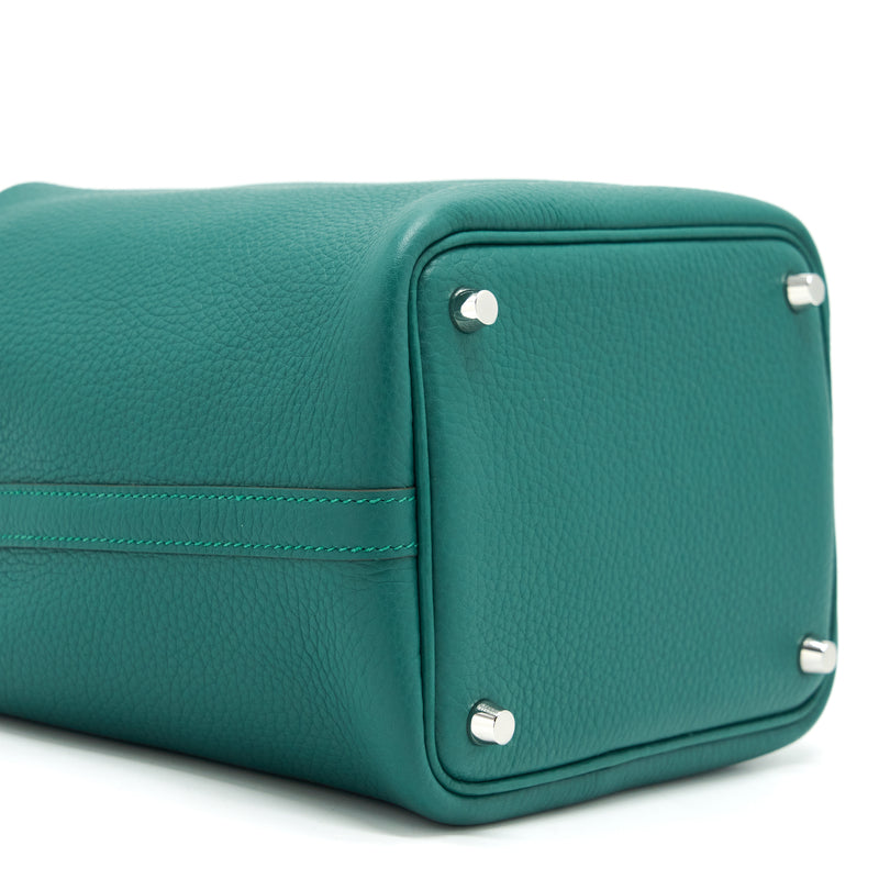 Fashion Hermes Clemence Calf Picotin18/22CM Bag in Z6 Malachite Silver  Hardware - HEMA Leather Factory