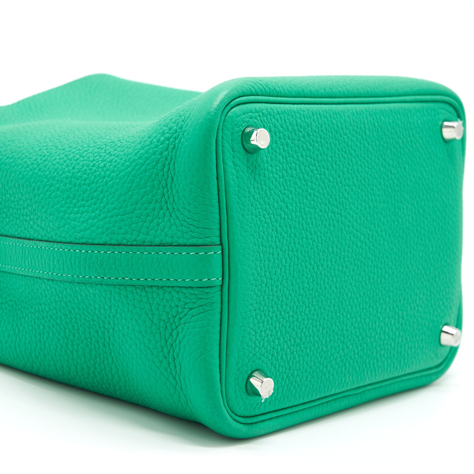 Hermes Picotin Lock 18 Touch Bag Clemence with Alligator Handle Menthe