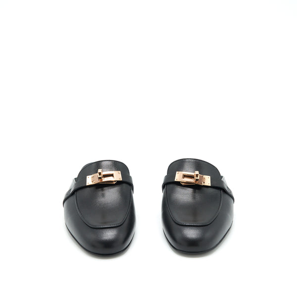 Hermes Size 36 Mules Black GHW