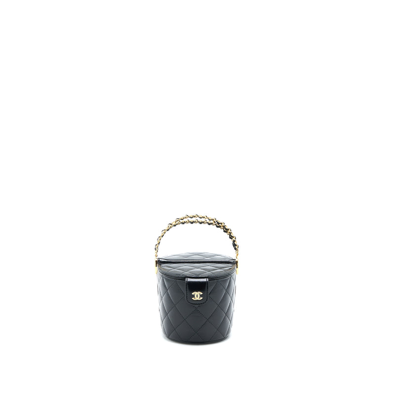 Chanel 23C Flap Bucket Bag Lambskin Black GHW (Microchip)