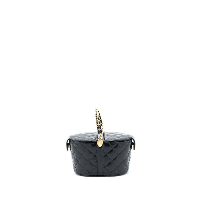 Chanel 23C Flap Bucket Bag Lambskin Black GHW (Microchip)