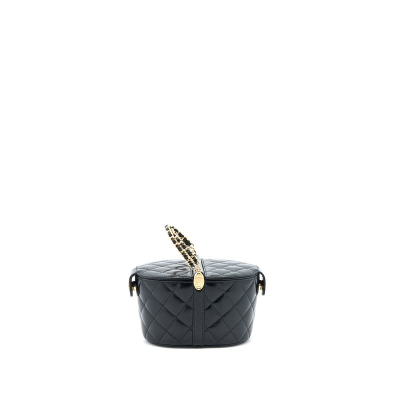 Chanel 23C Flap Bucket Bag Lambskin Black GHW (Microchip)