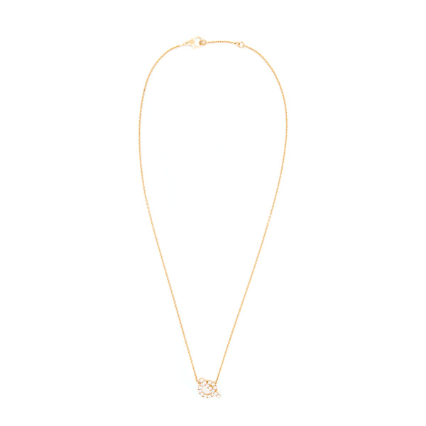 Hermes Finesse Necklace Rose Gold With Diamonds