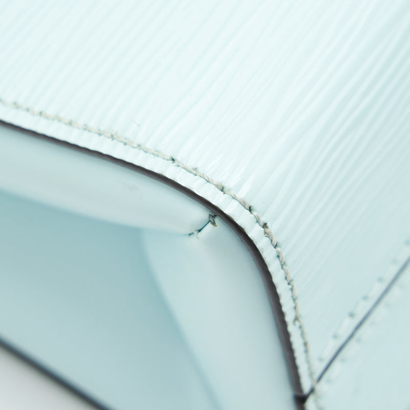 Louis Vuitton Top Handle Flap Bag Epi Light Blue SHW