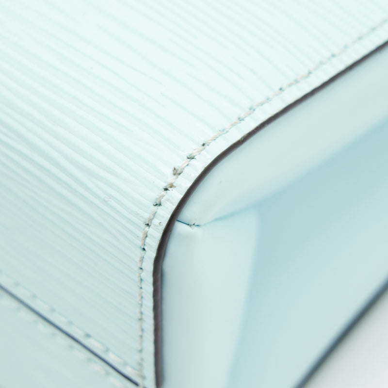 Louis Vuitton Top Handle Flap Bag Epi Light Blue SHW