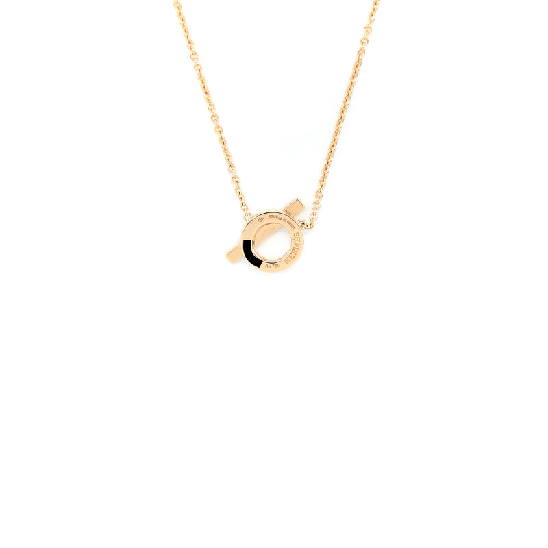 Hermes Finesse Necklace Rose Gold With Diamonds