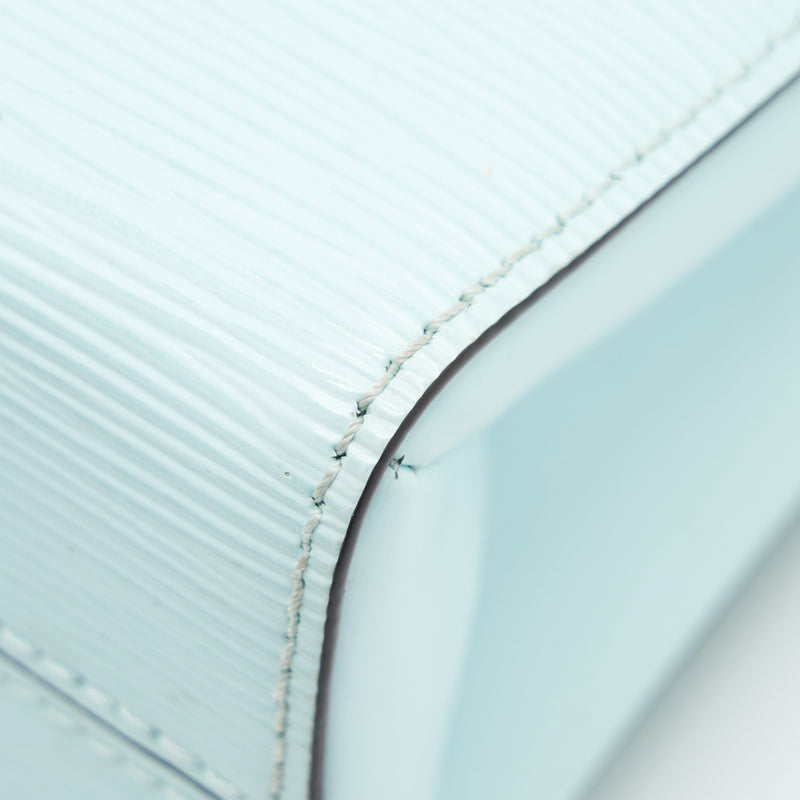 Louis Vuitton Top Handle Flap Bag Epi Light Blue SHW