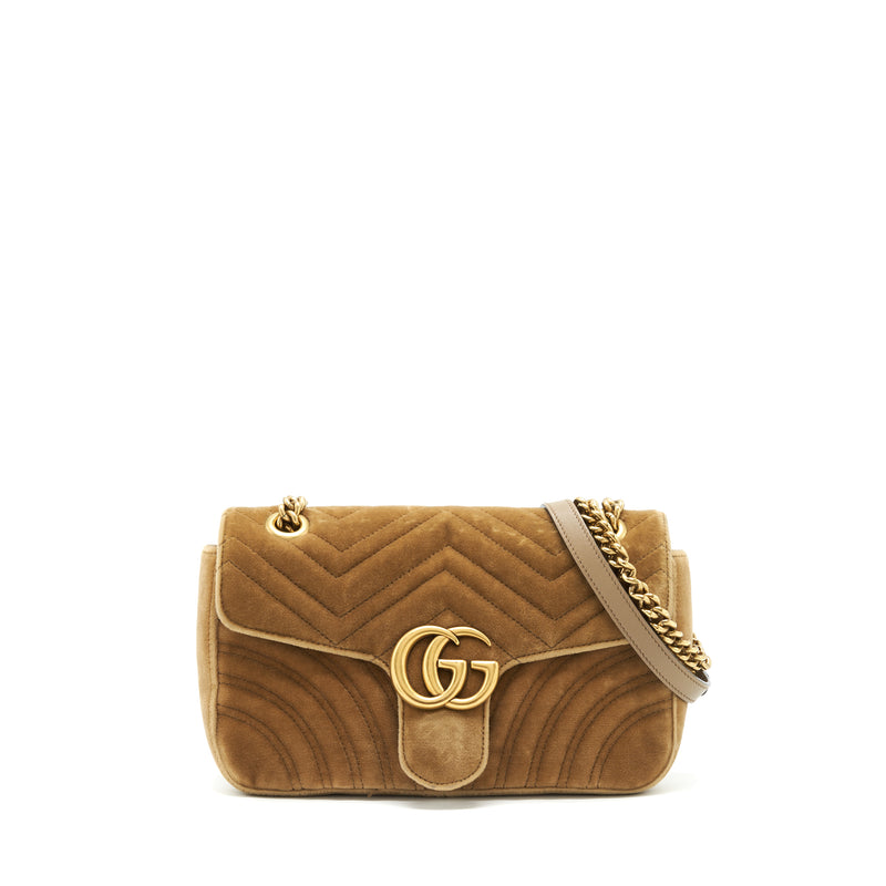 Gucci marmont velvet tan Clearance