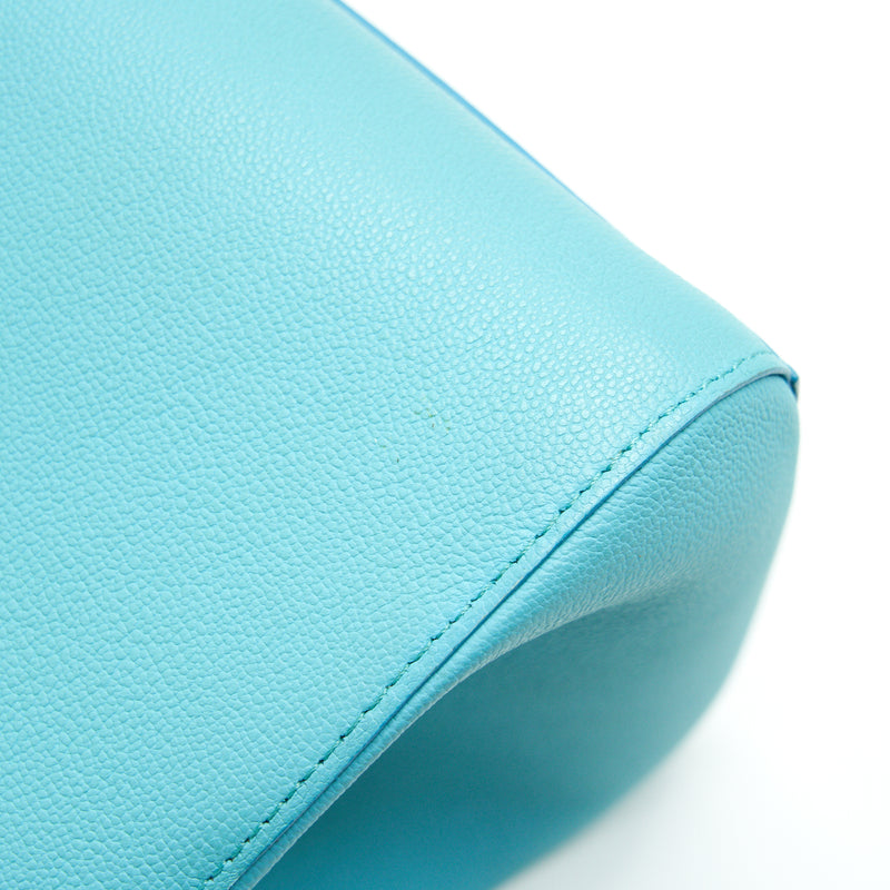 Delvaux Brilliant MM in Turquoise Calfskin SHW