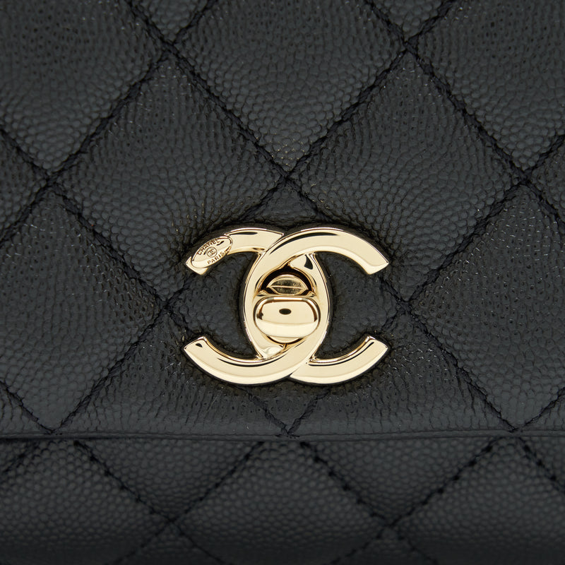 Chanel Mini Coco Handle Caviar Black LGHW