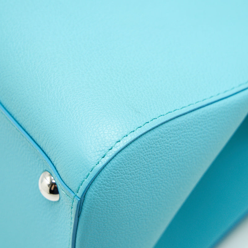 Delvaux Brilliant MM in Turquoise Calfskin SHW