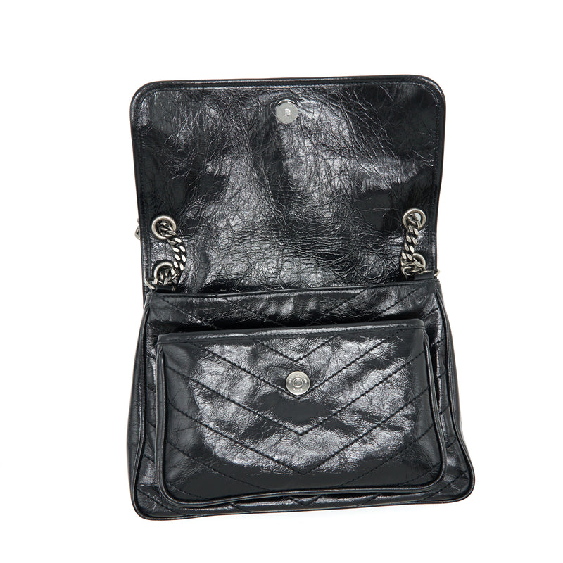 Saint Laurent/YSL Medium Niki Bag Calfskin Black SHW