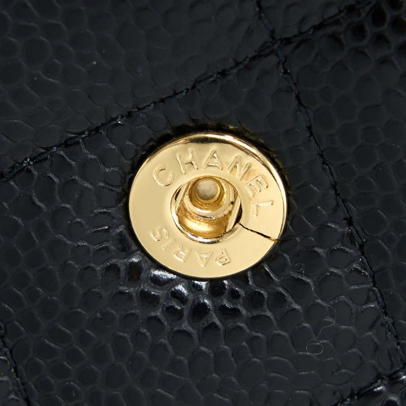 Chanel Classic Jumbo Double Flap Caviar Black GHW (Microchip)