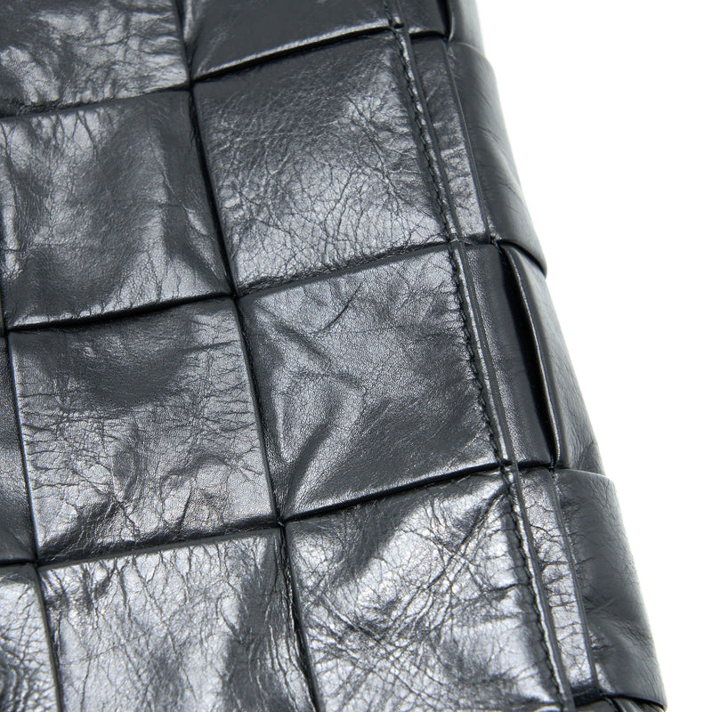 Bottega Veneta Cassette Bag Aged Calfskin Black SHW