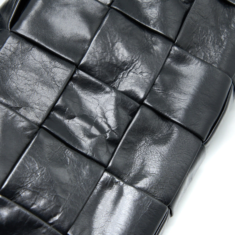 Bottega Veneta Cassette Bag Aged Calfskin Black SHW