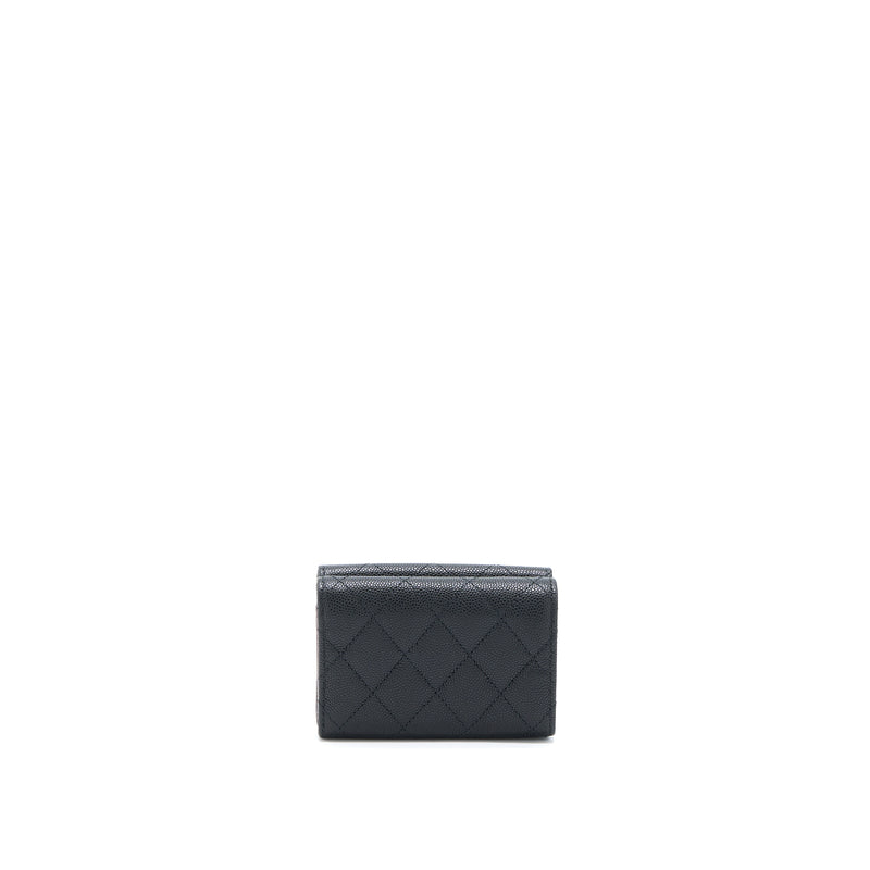 Chanel Small Compact Wallet Caviar Black LGHW