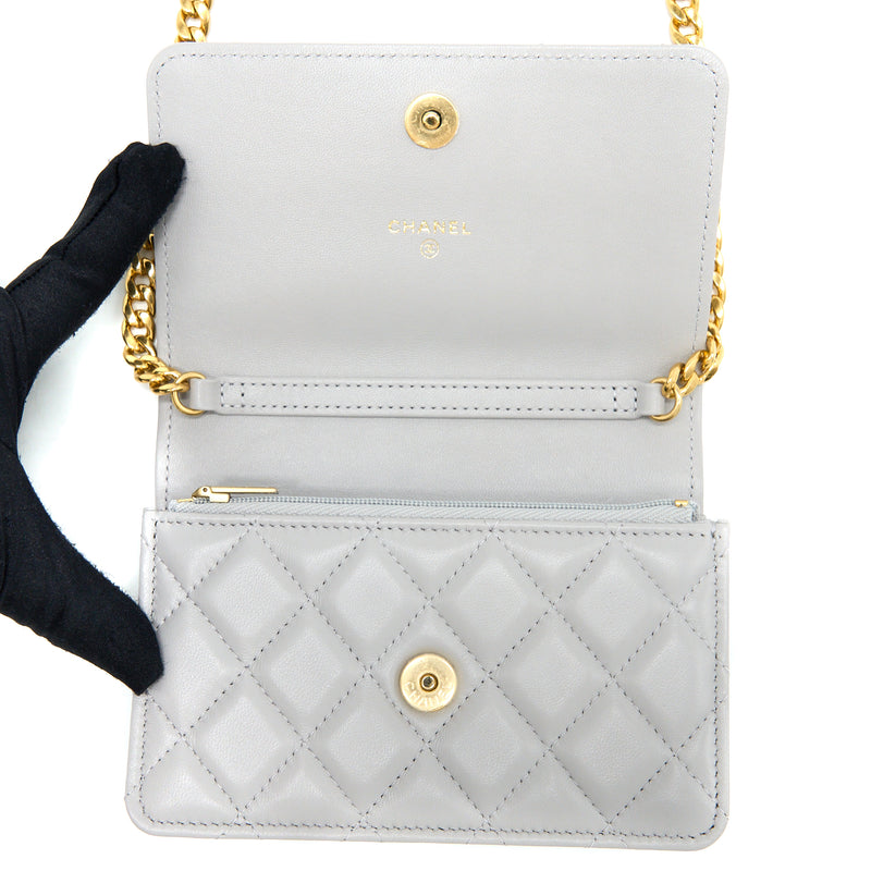 Chanel square clearance wallet on chain